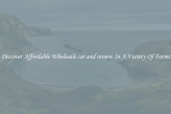 Discover Affordable Wholesale car and review In A Variety Of Forms