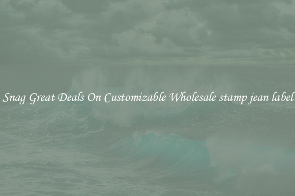 Snag Great Deals On Customizable Wholesale stamp jean label