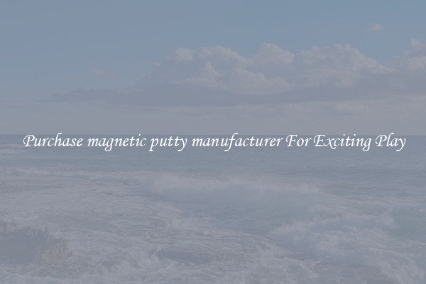 Purchase magnetic putty manufacturer For Exciting Play