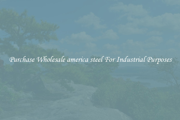 Purchase Wholesale america steel For Industrial Purposes