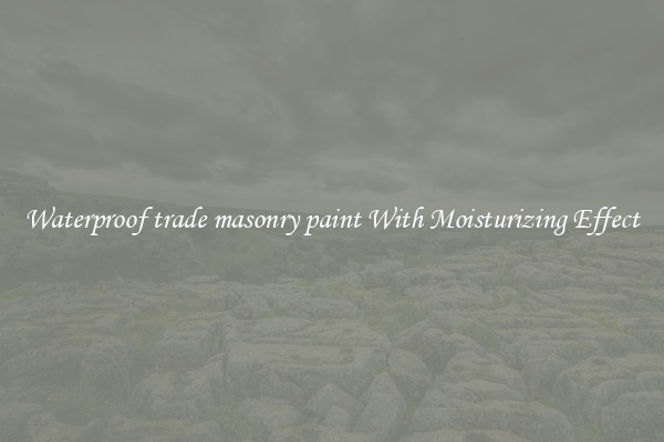 Waterproof trade masonry paint With Moisturizing Effect