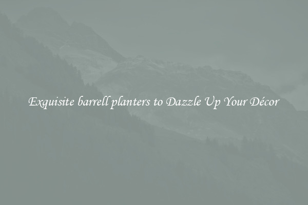Exquisite barrell planters to Dazzle Up Your Décor 