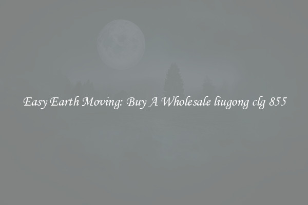 Easy Earth Moving: Buy A Wholesale liugong clg 855