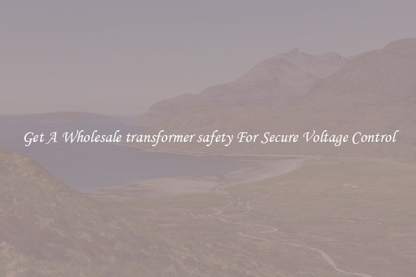 Get A Wholesale transformer safety For Secure Voltage Control