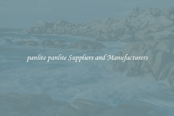 panlite panlite Suppliers and Manufacturers