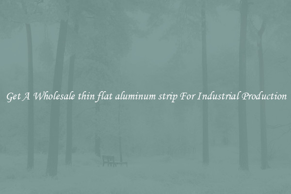 Get A Wholesale thin flat aluminum strip For Industrial Production