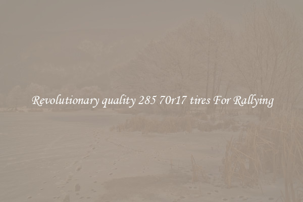 Revolutionary quality 285 70r17 tires For Rallying